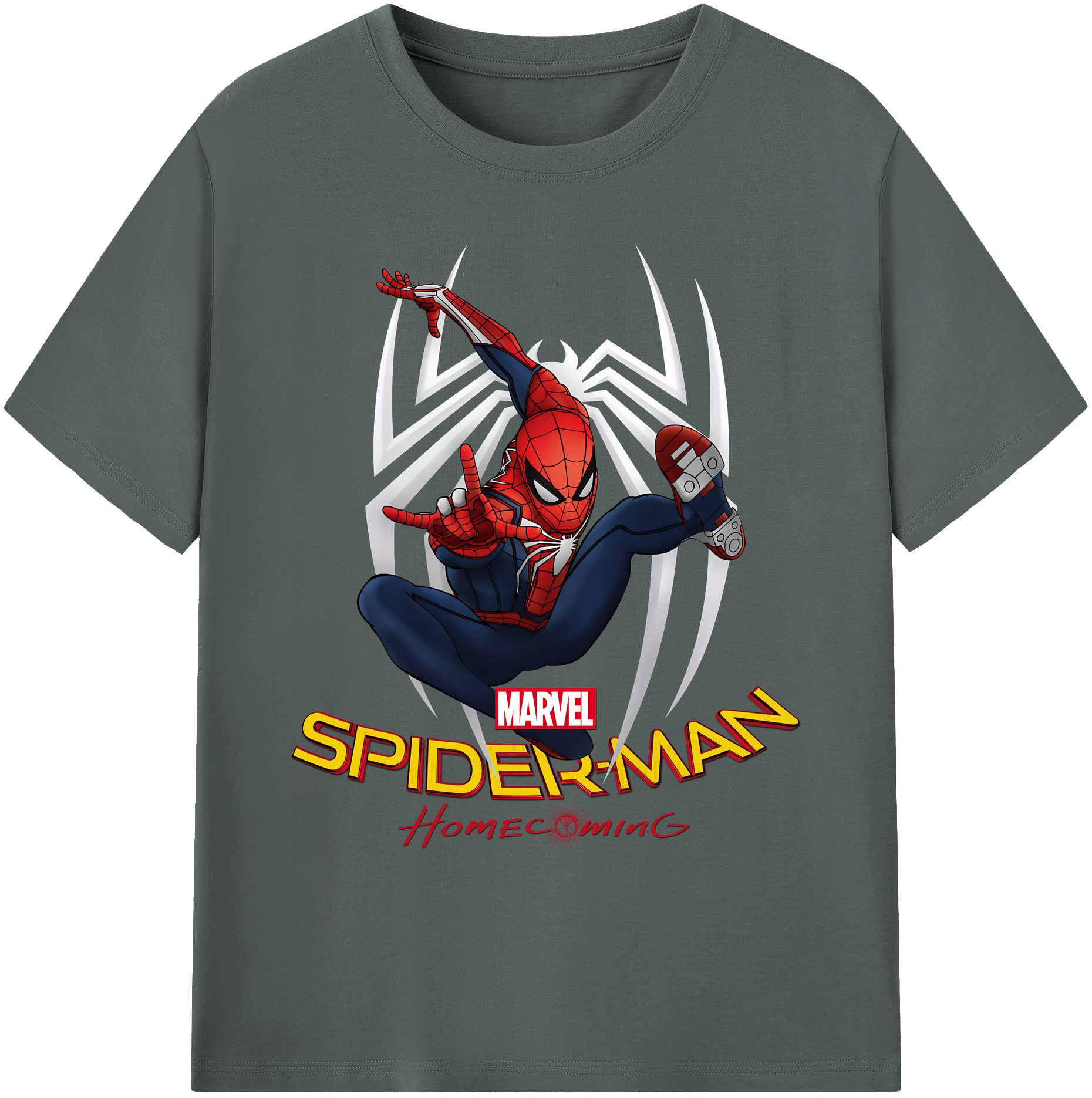 （画像用） Spider Man スパイダーマン 綿100％ メンズ半袖Tシャツ｜肌触りやわらか＆通気性